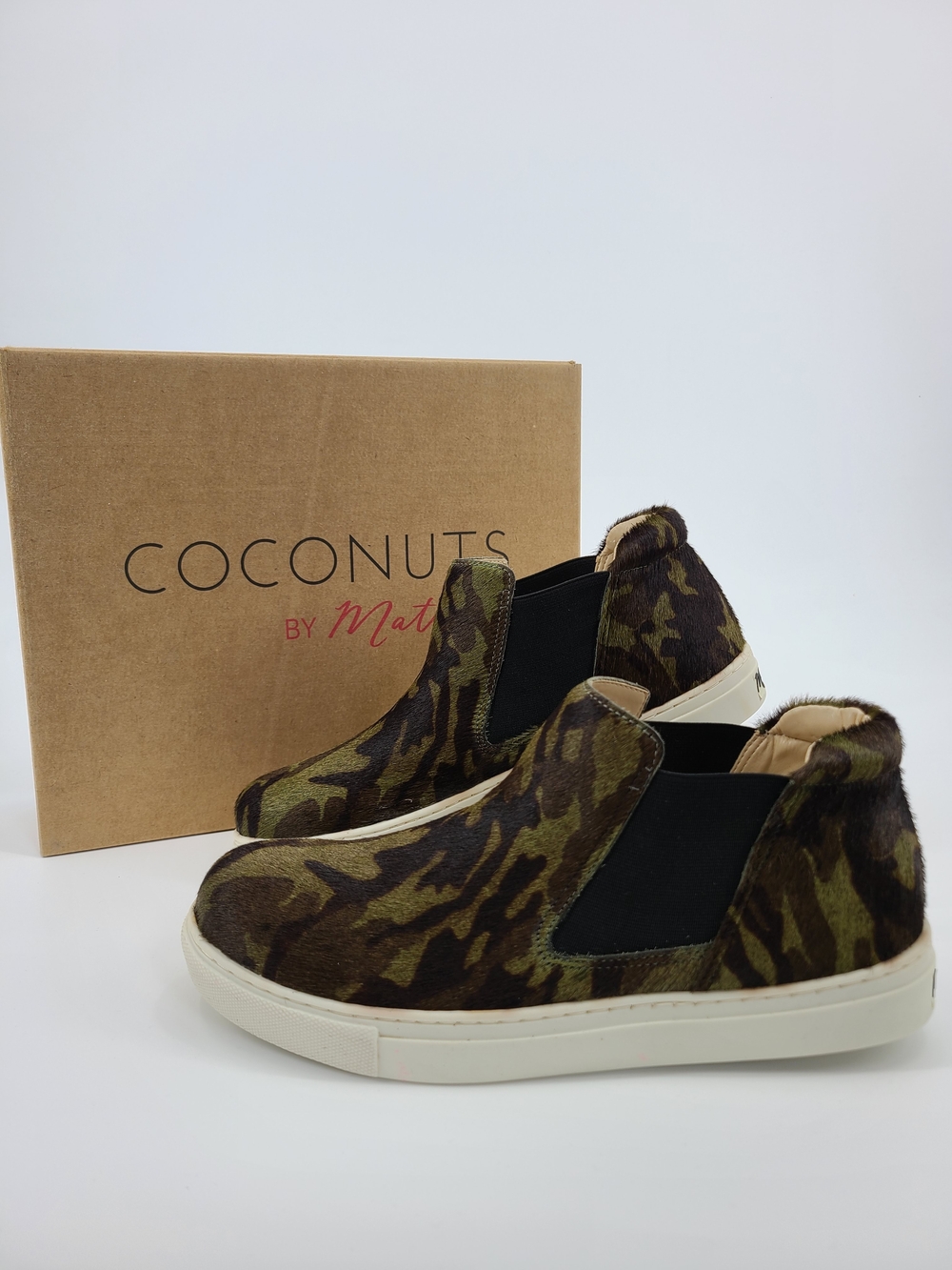 Coconuts by Matisse Women's Camo Cow Hair Slip-On Sneakers Size 8 1/2